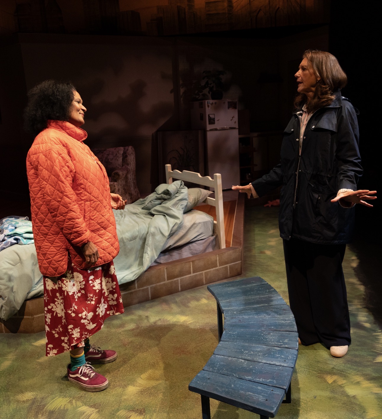 Maya Francine Thomas performing opposite another actor in Dog Mom