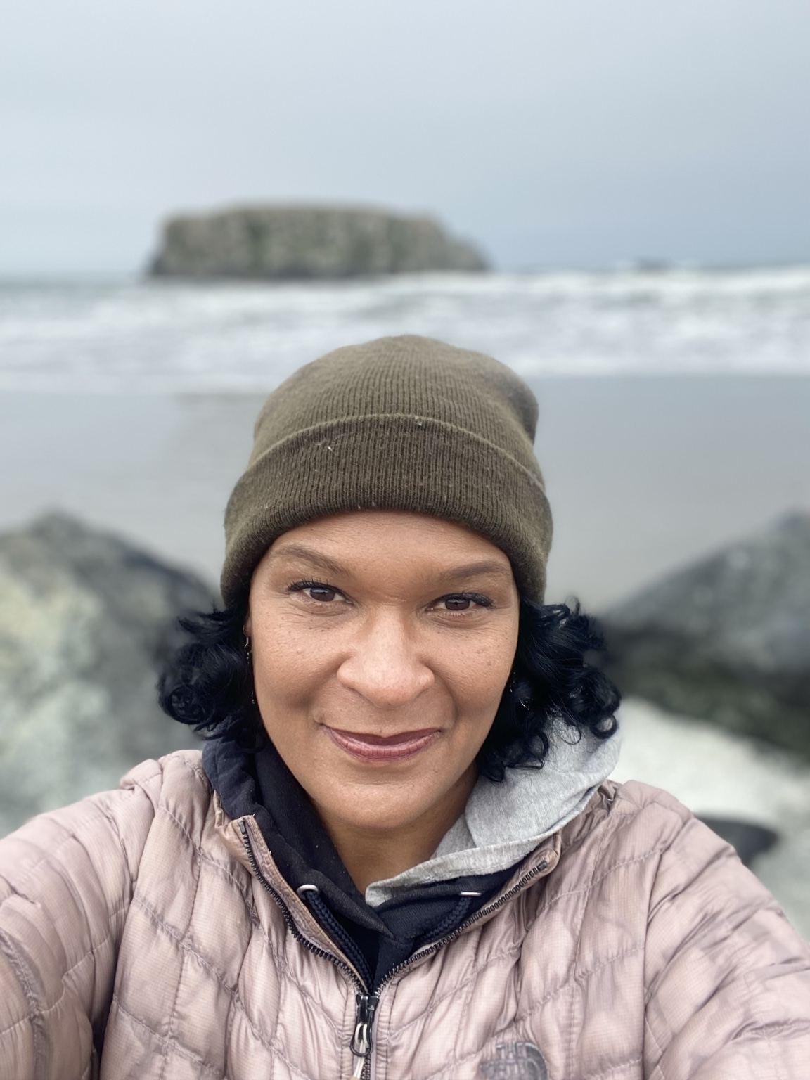 Maya Francine Thomas at the beach
