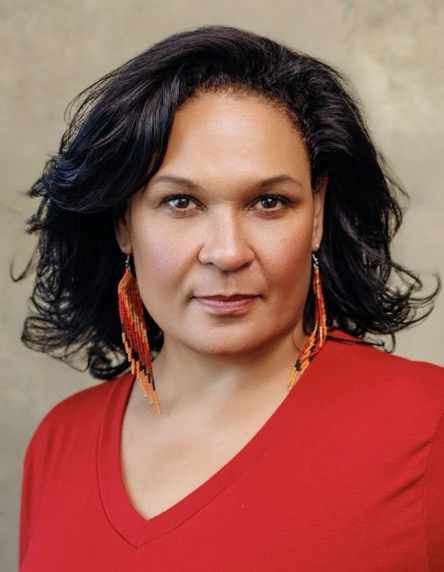 Maya Francine Thomas in a red portrait