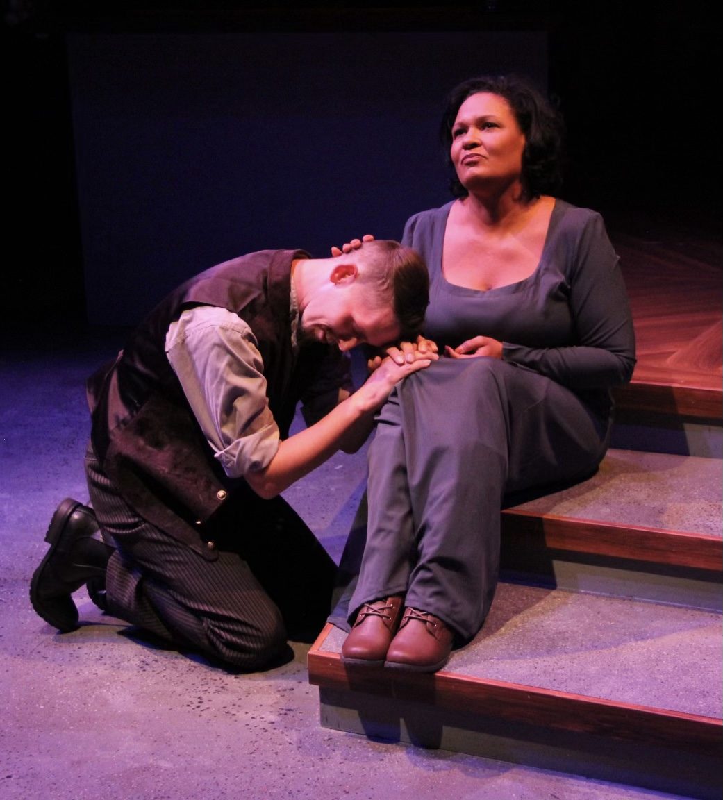 Maya Francine Thomas in Witch kneeling scene